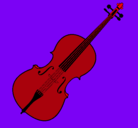 Dibujo Violín pintado por lauro