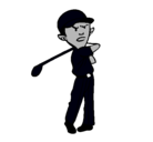 Dibujo Jugador de golf pintado por gigi