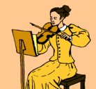 Dibujo Dama violinista pintado por zoologia