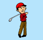 Dibujo Jugador de golf pintado por CHACHUS