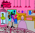 Dibujo Barbie en la tienda pintado por Stephy