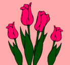Dibujo Tulipanes pintado por amalia