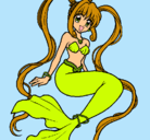 Dibujo Sirena con perlas pintado por Andreaph