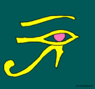 Dibujo Ojo Horus pintado por flis
