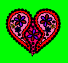 Dibujo Corazón de flores pintado por sheryl_selena