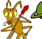 Dibujo Hormiga alienigena pintado por oscuro