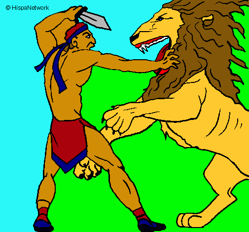 Gladiador contra león