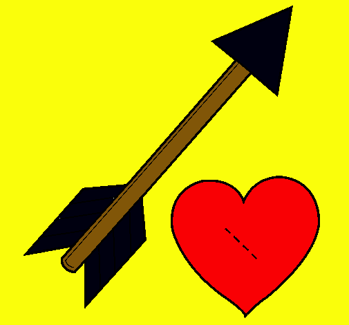Dibujo Flecha y corazón pintado por jenyta