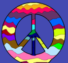 Dibujo Símbolo de la paz pintado por nenita