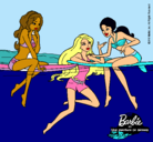 Dibujo Barbie y sus amigas pintado por mares