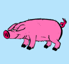 Dibujo Cerdo con pezuñas negras pintado por PABLOOO
