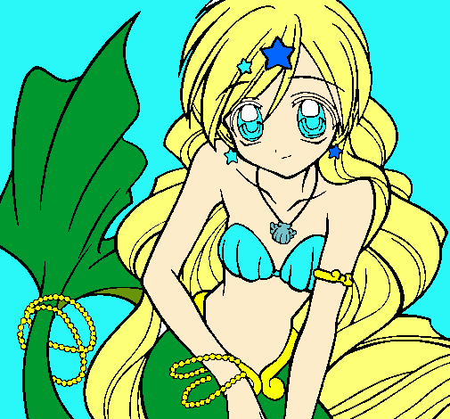 Dibujo Sirena pintado por Aneii12