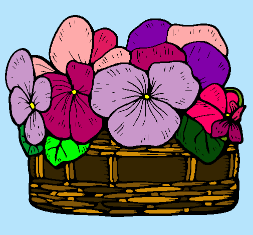 Dibujo Cesta de flores 12 pintado por pollokuki