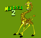 Dibujo Madagascar 2 Melman pintado por gerardarcas