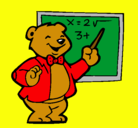 Dibujo Profesor oso pintado por moncho