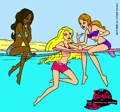 Dibujo Barbie y sus amigas pintado por JuaniKapo