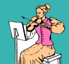 Dibujo Dama violinista pintado por basitan