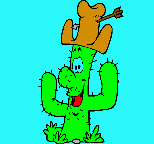 Cactus con sombrero