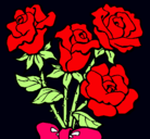 Dibujo Ramo de rosas pintado por pintarart