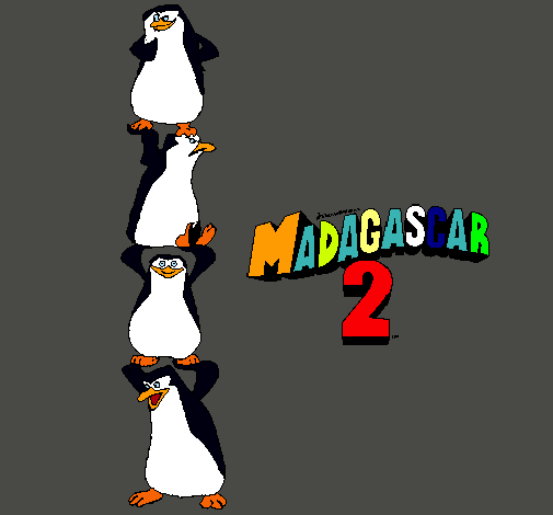 Dibujo Madagascar 2 Pingüinos pintado por nikitho