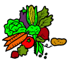 Dibujo verduras pintado por h0bdd