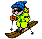 Dibujo Niño esquiando pintado por ikiru