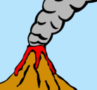 Dibujo Volcán pintado por JuaniKapo