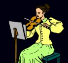 Dibujo Dama violinista pintado por gala