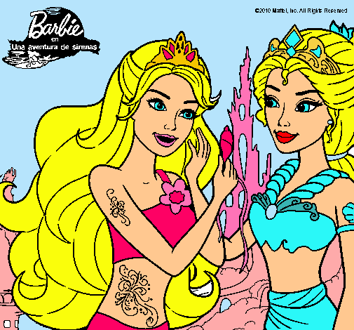 Barbie se despiede de la reina sirena