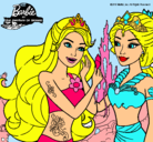 Dibujo Barbie se despiede de la reina sirena pintado por beyoncd