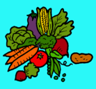 Dibujo verduras pintado por lucialuchi
