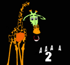 Dibujo Madagascar 2 Melman pintado por asdfghjkllllfff