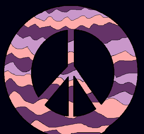 Dibujo Símbolo de la paz pintado por lareina132