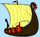 Dibujo Barco vikingo pintado por aivan550