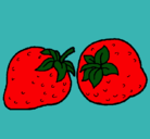 Dibujo fresas pintado por NOMBRE