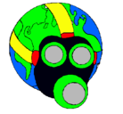 Dibujo Tierra con máscara de gas pintado por fer9