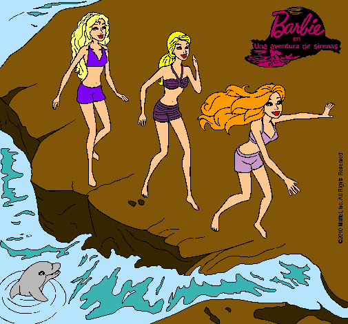 Barbie y sus amigas en la playa