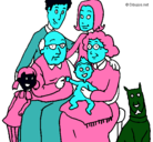 Dibujo Familia pintado por hghj