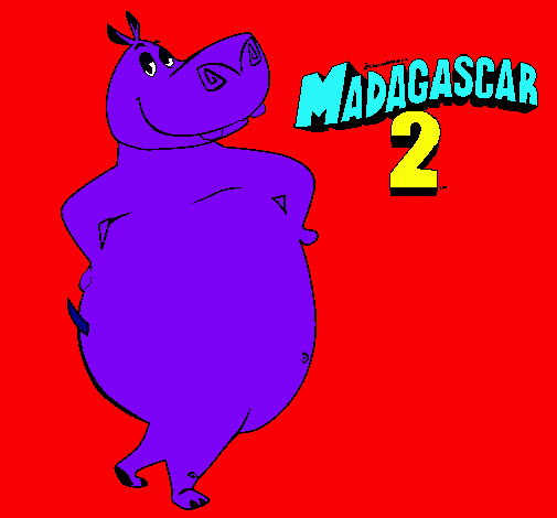 Dibujo Madagascar 2 Gloria pintado por juanda