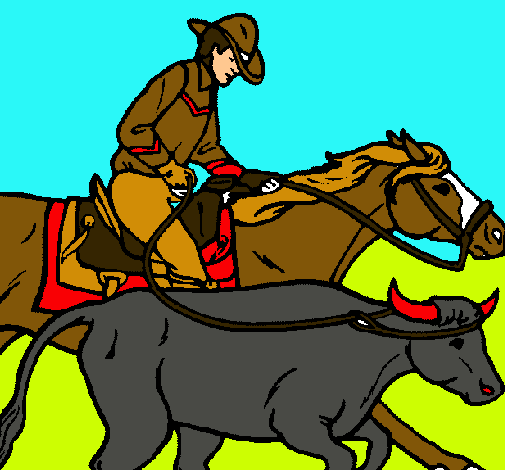 Vaquero y vaca