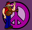 Dibujo Músico hippy pintado por michelletp