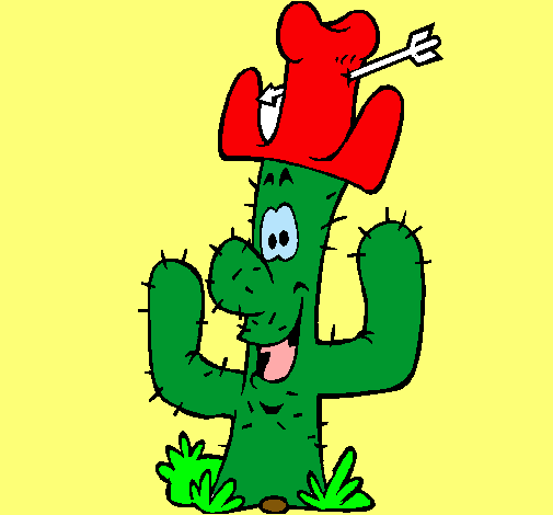 Cactus con sombrero