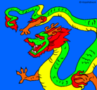 Dibujo Dragón chino pintado por lalala