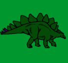 Dibujo Stegosaurus pintado por estegosaurionos
