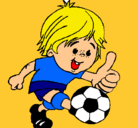 Dibujo Chico jugando a fútbol pintado por sabri9999