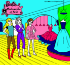 Dibujo Barbie mirando vestidos pintado por JANELEE