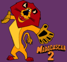 Dibujo Madagascar 2 Alex 2 pintado por julito