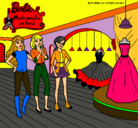 Dibujo Barbie mirando vestidos pintado por mariayjose