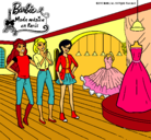 Dibujo Barbie mirando vestidos pintado por mariao