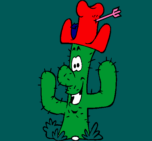 Cactus con sombrero